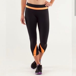 LULULEMON RUN INSPIRE CROP CREAMSICLE POP LEGGINGS